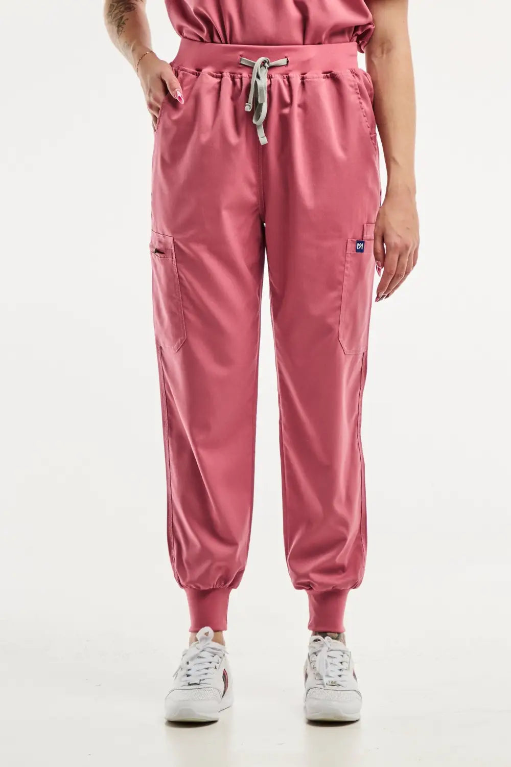 Aelin EMMA Jogger Tenue médicale femme rose col V
