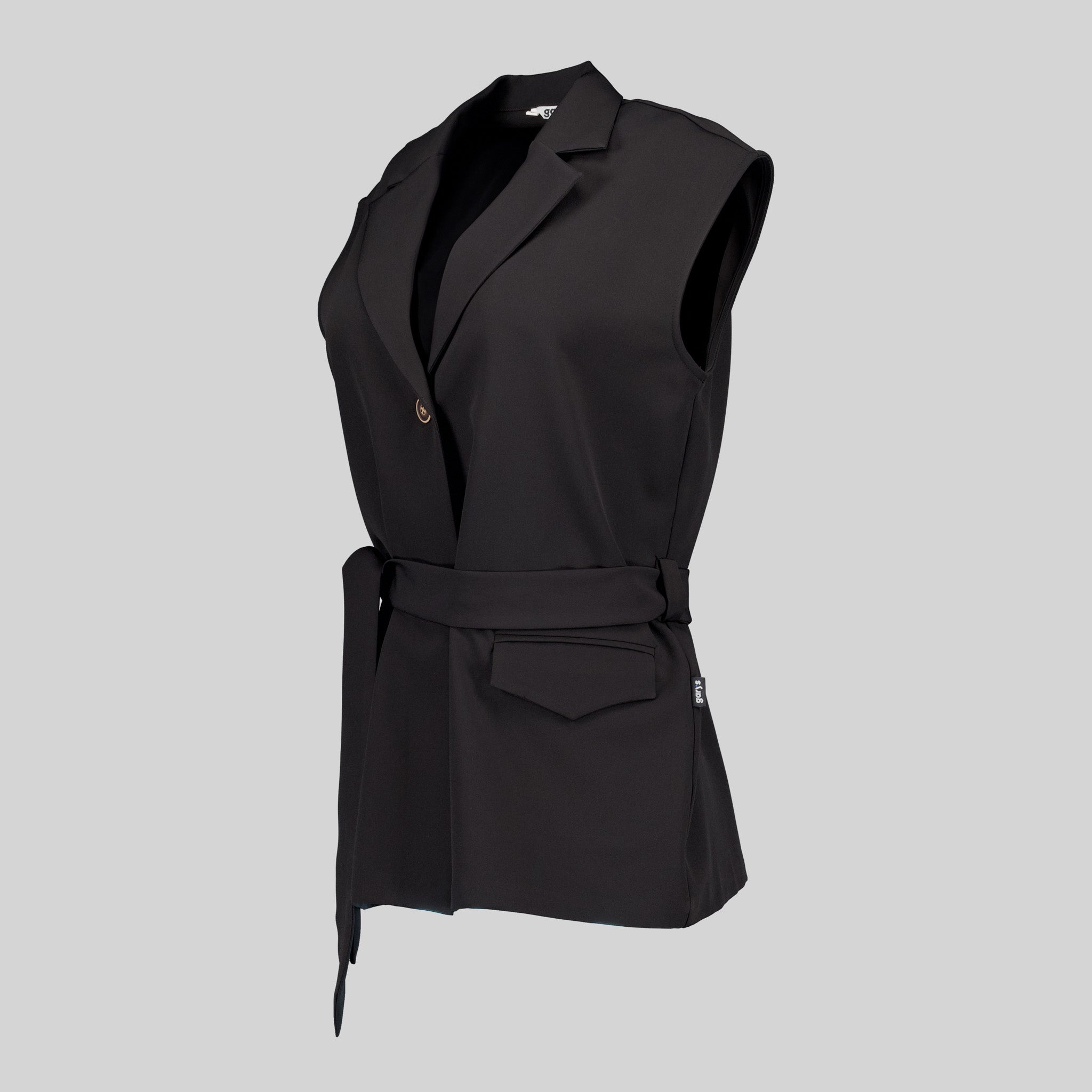 GARY'S Arabis gilet femme col revers noir poches