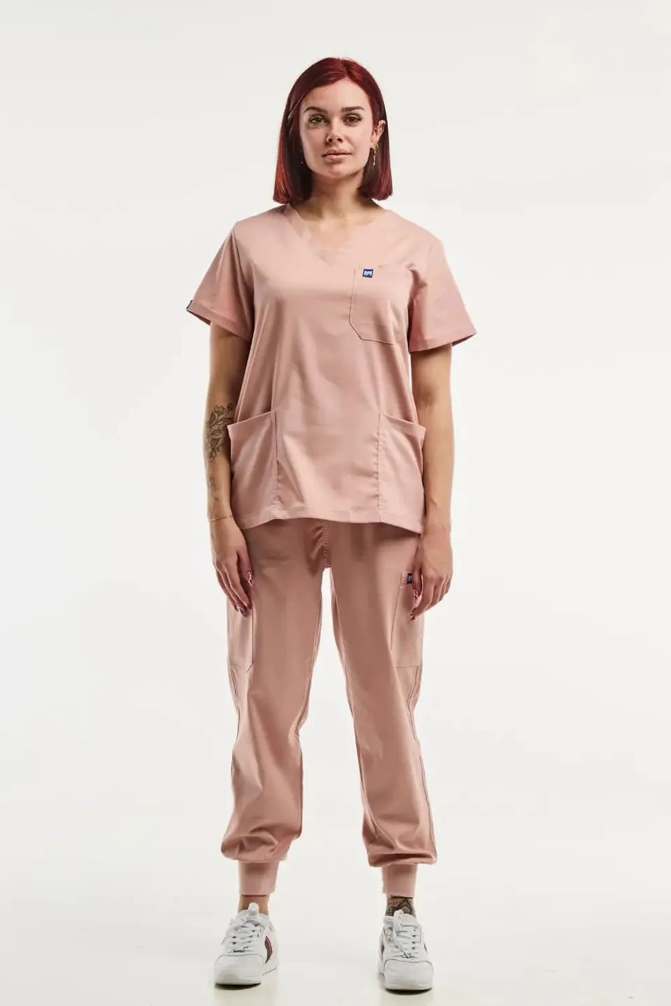 Aelin EMMA tenue médicale femme rose clair tunique + jogger