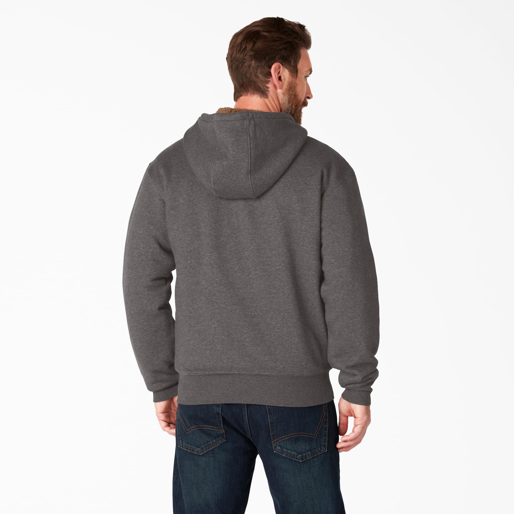 Dickies Sherpa Sweat à Capuche Zippé Gris Chiné L