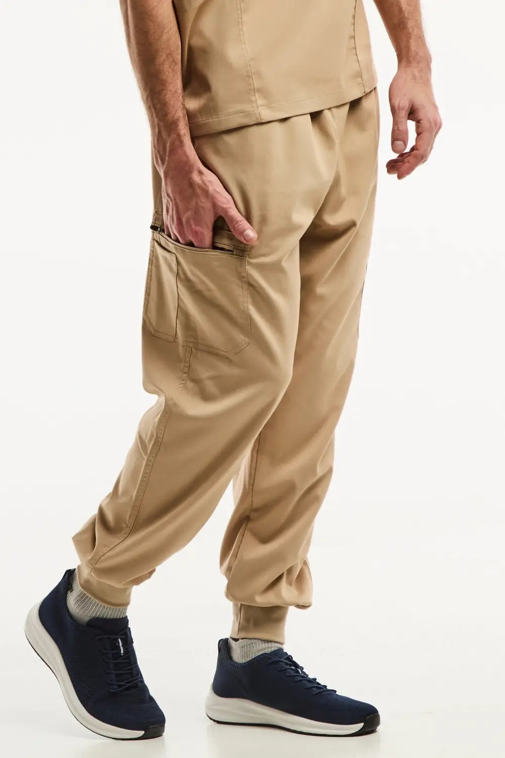 Aelin LUCA Jogger Pantalon médical beige clair homme