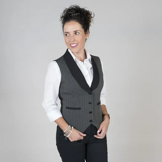 GARY'S Campero gilet femme raya campera polyester viscose