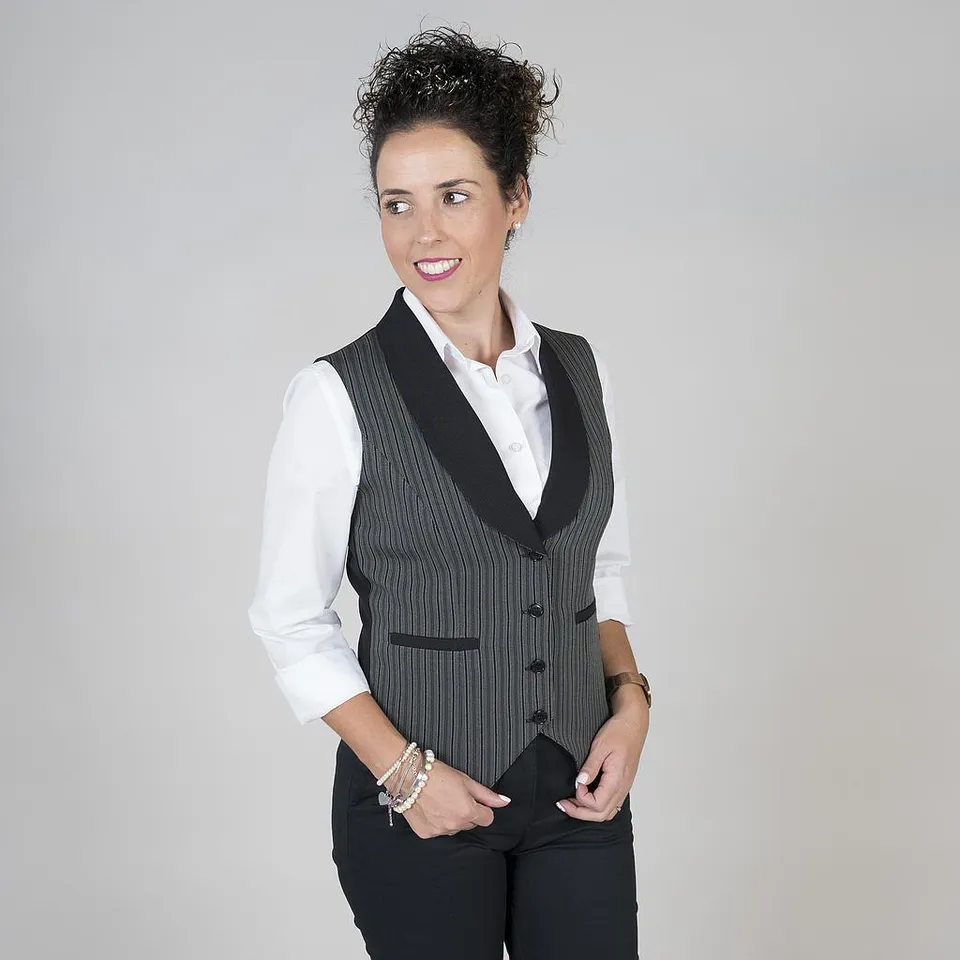 GARY'S Campero gilet femme raya campera polyester viscose