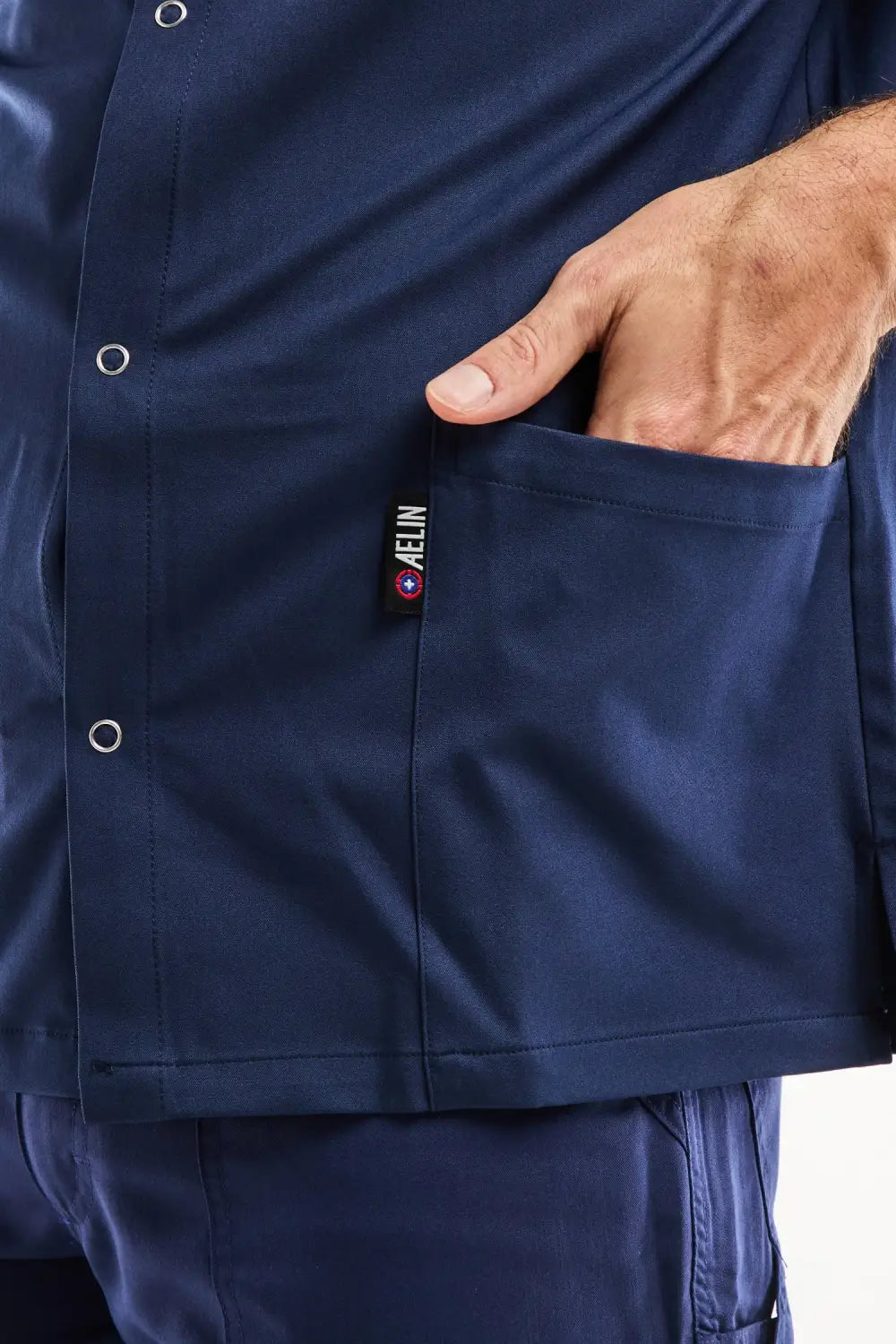 Aelin Noah Blouse Médicale Homme Bleu Marine Stretch