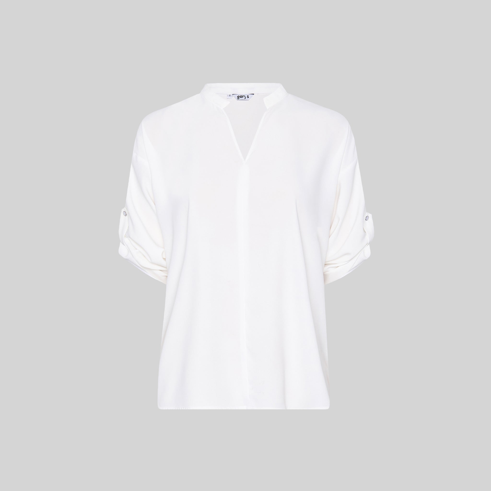 Gary's Blouses chemisier Micaela blanc manches retroussables