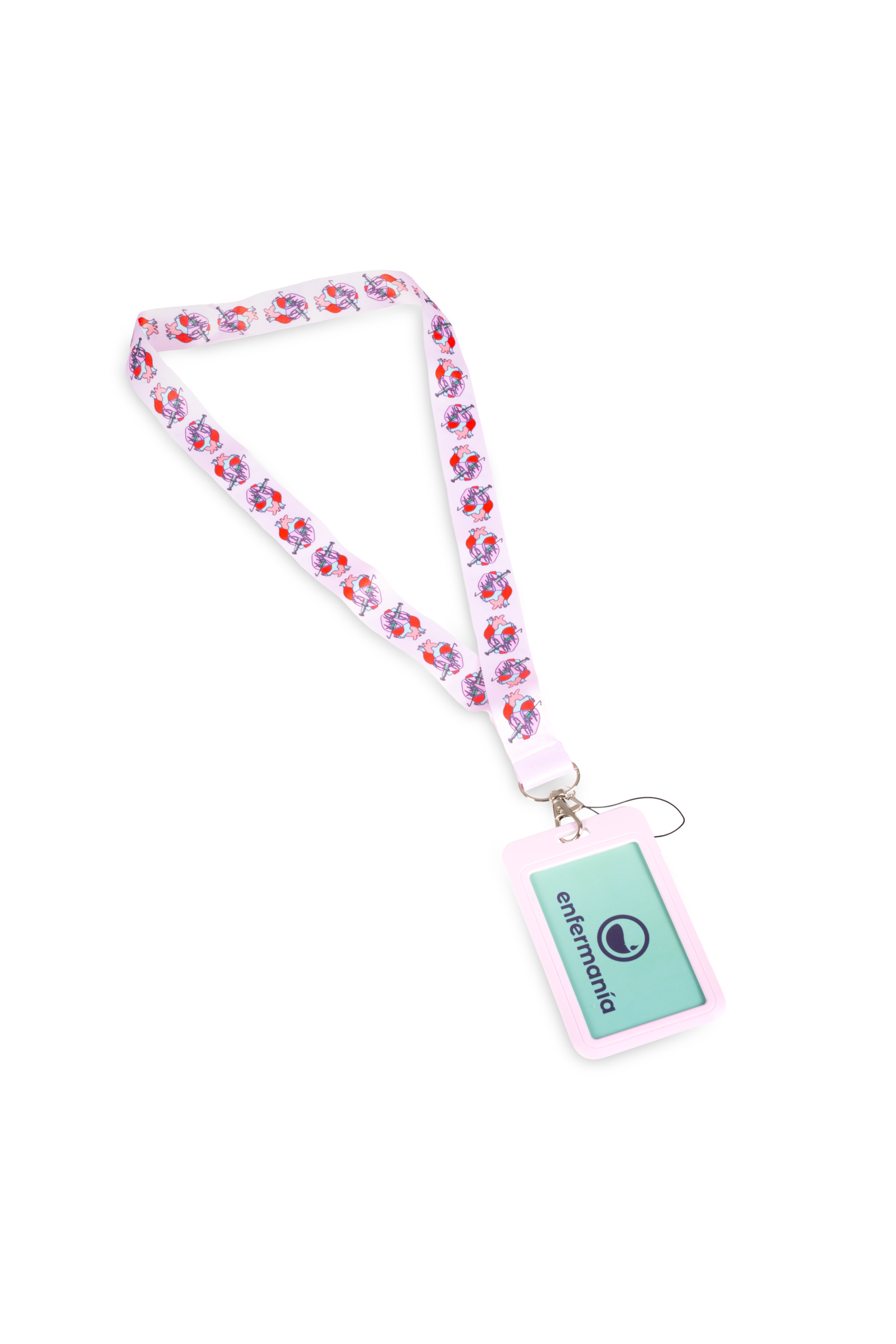 Enfermania Accesorios tour de cou porte-badge Rebelheart rose