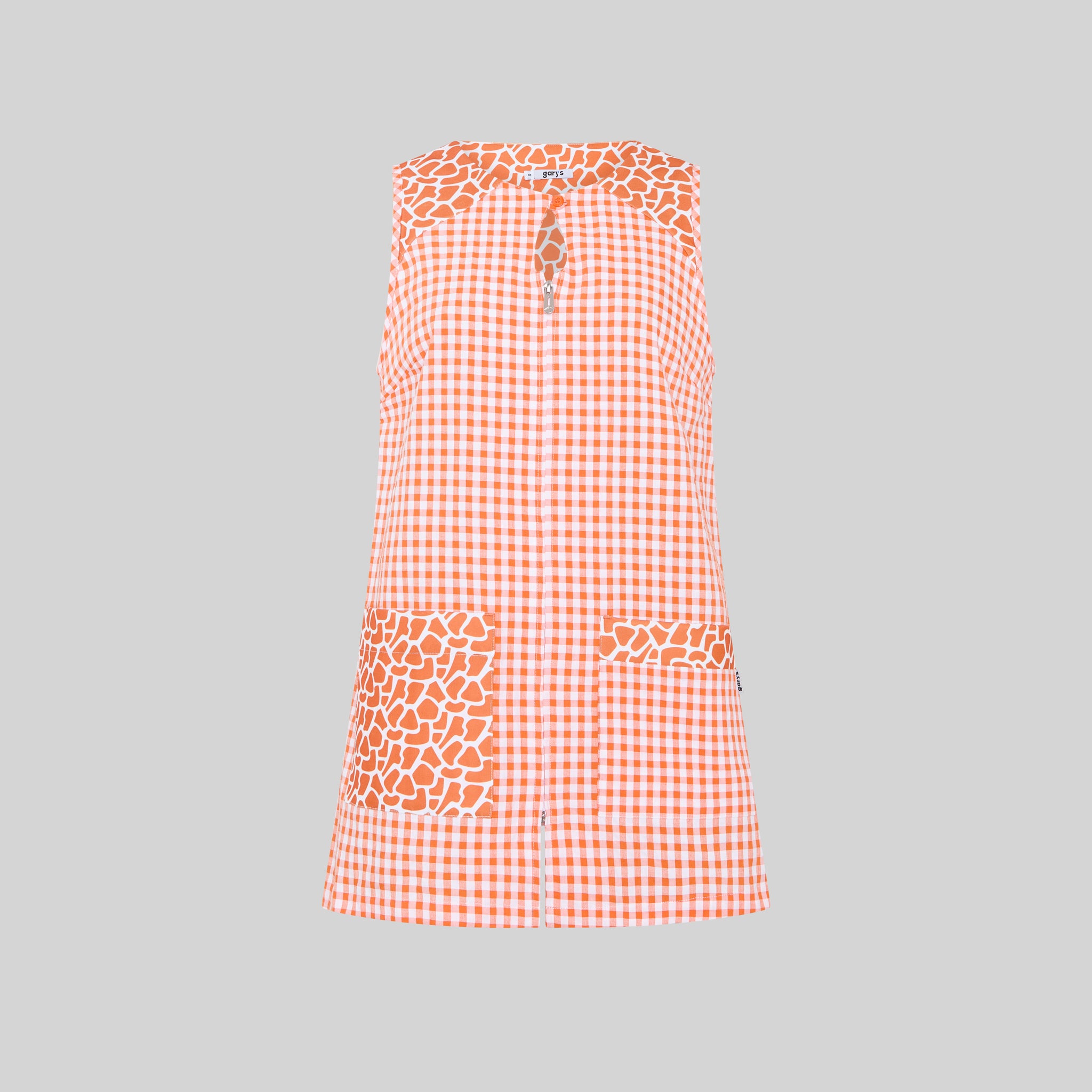 Gary's Kenia blouse travail femme vichy orange XS