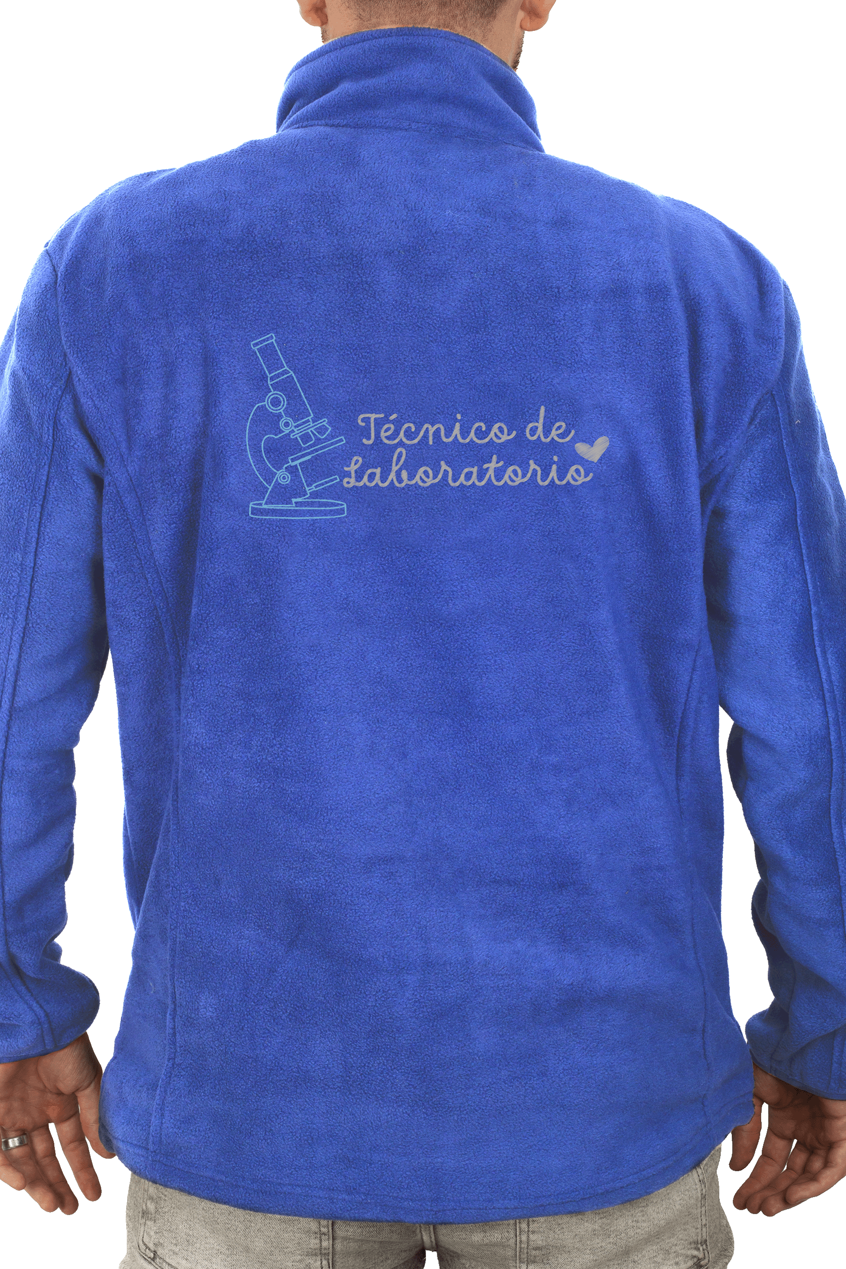 Enfermania Ropa veste polaire homme bleu royal personnalisée taille L