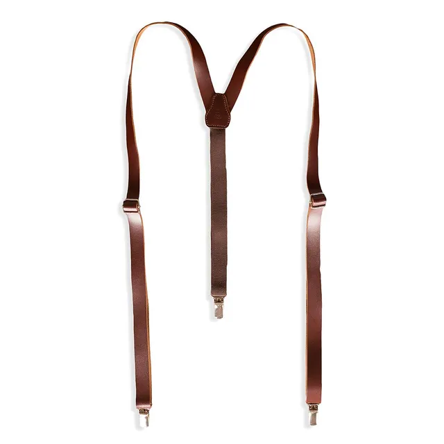 Gary's Add-Ons Braces 20mm bretelles cuir marron taille unique