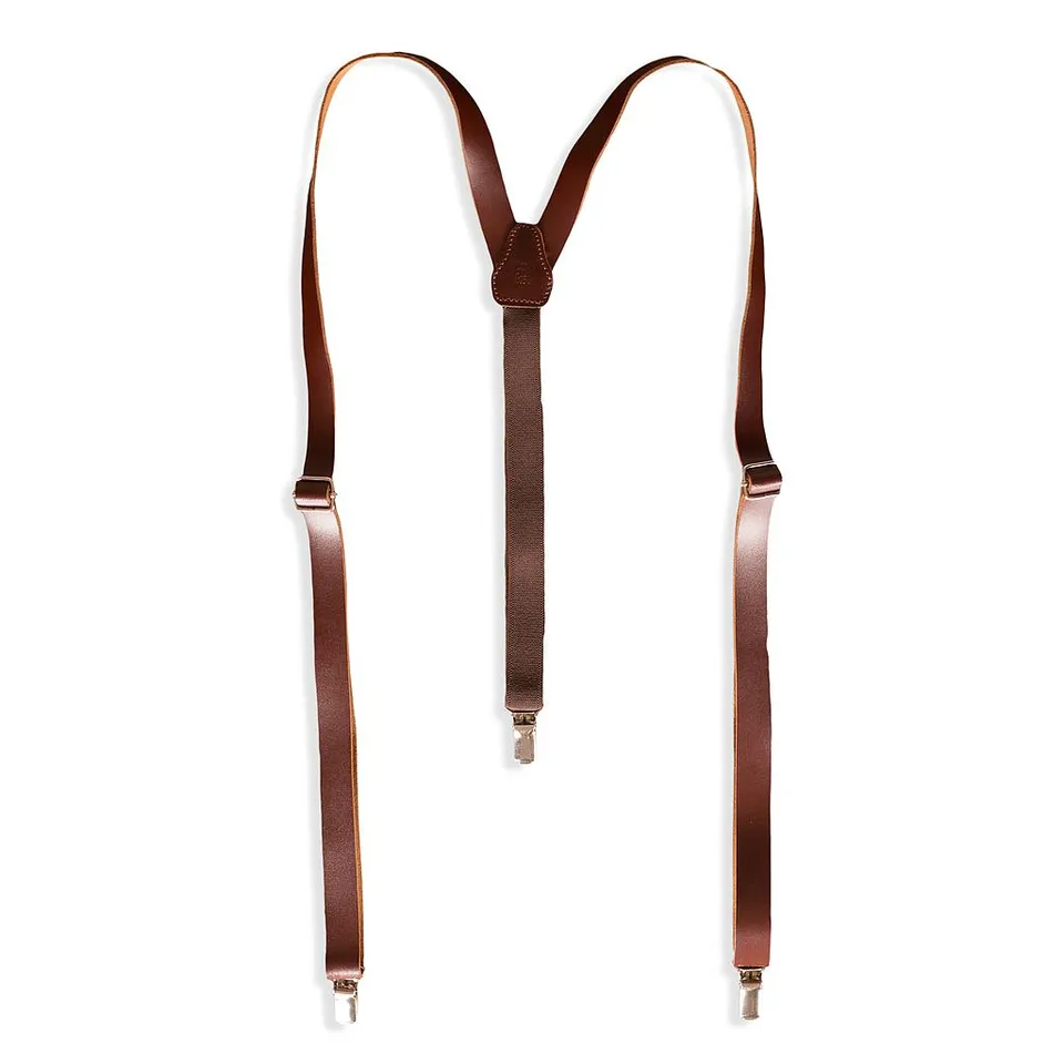 Gary's Add-Ons Braces 20mm bretelles cuir marron taille unique