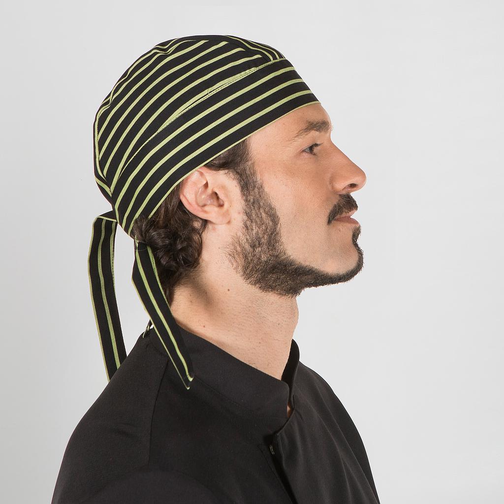 GARY'S Pirate bandana cuisine réglable noir taille unique