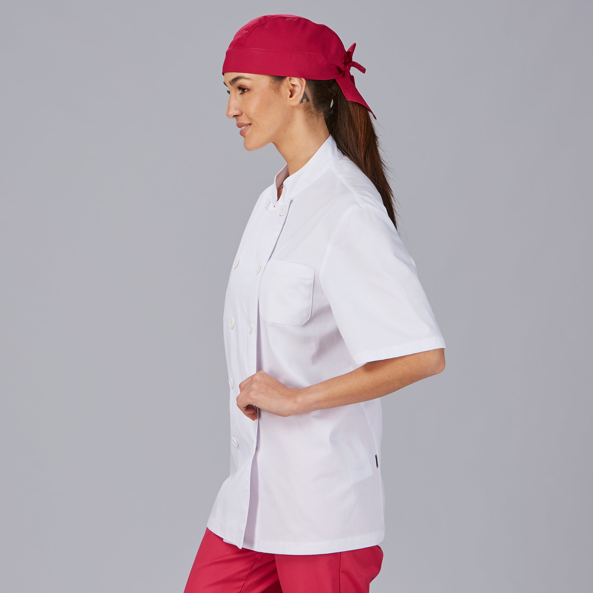 GARY'S Chef veste cuisine unisexe blanche twill