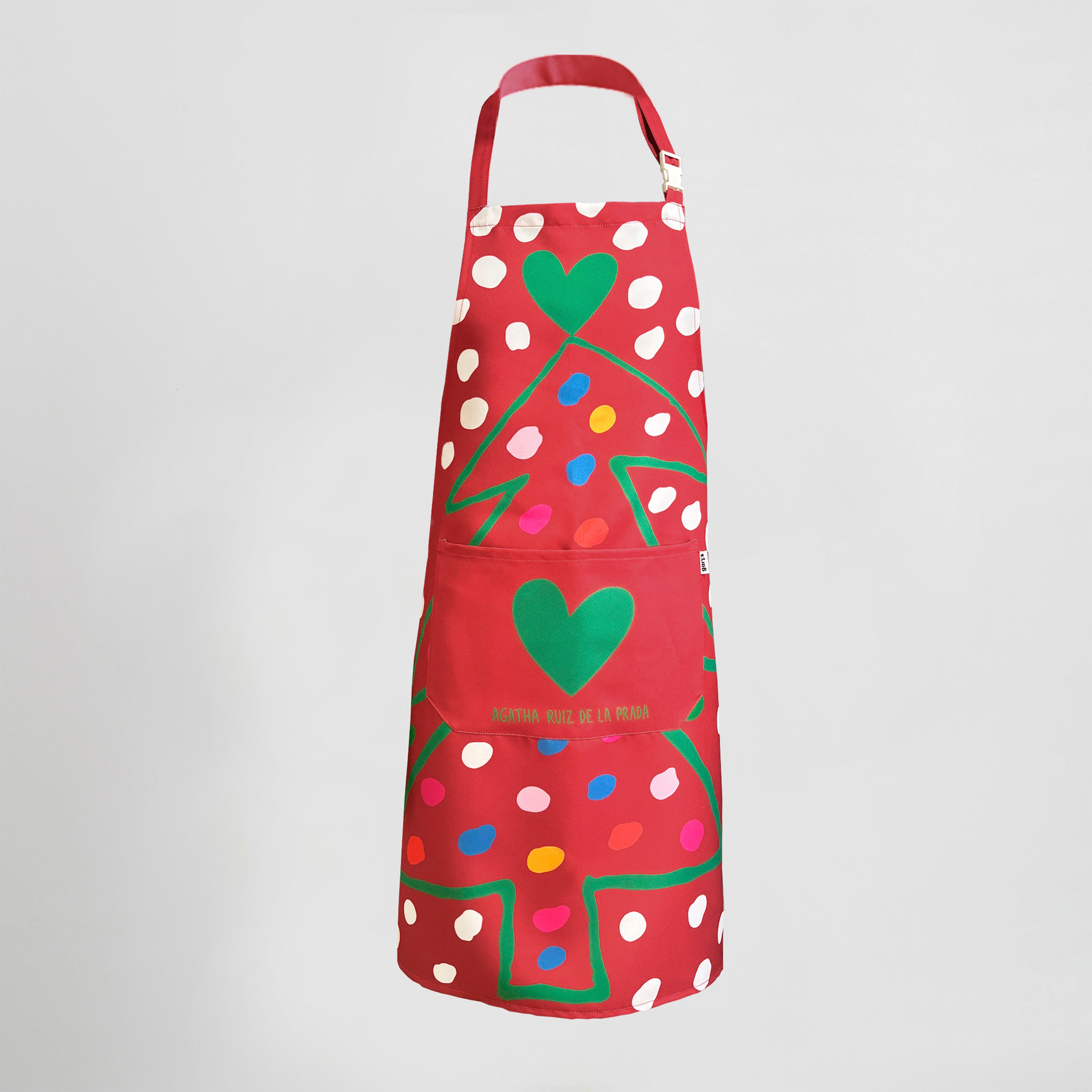 GARY'S Agatha tablier cuisine Noël rouge 80x68 cm