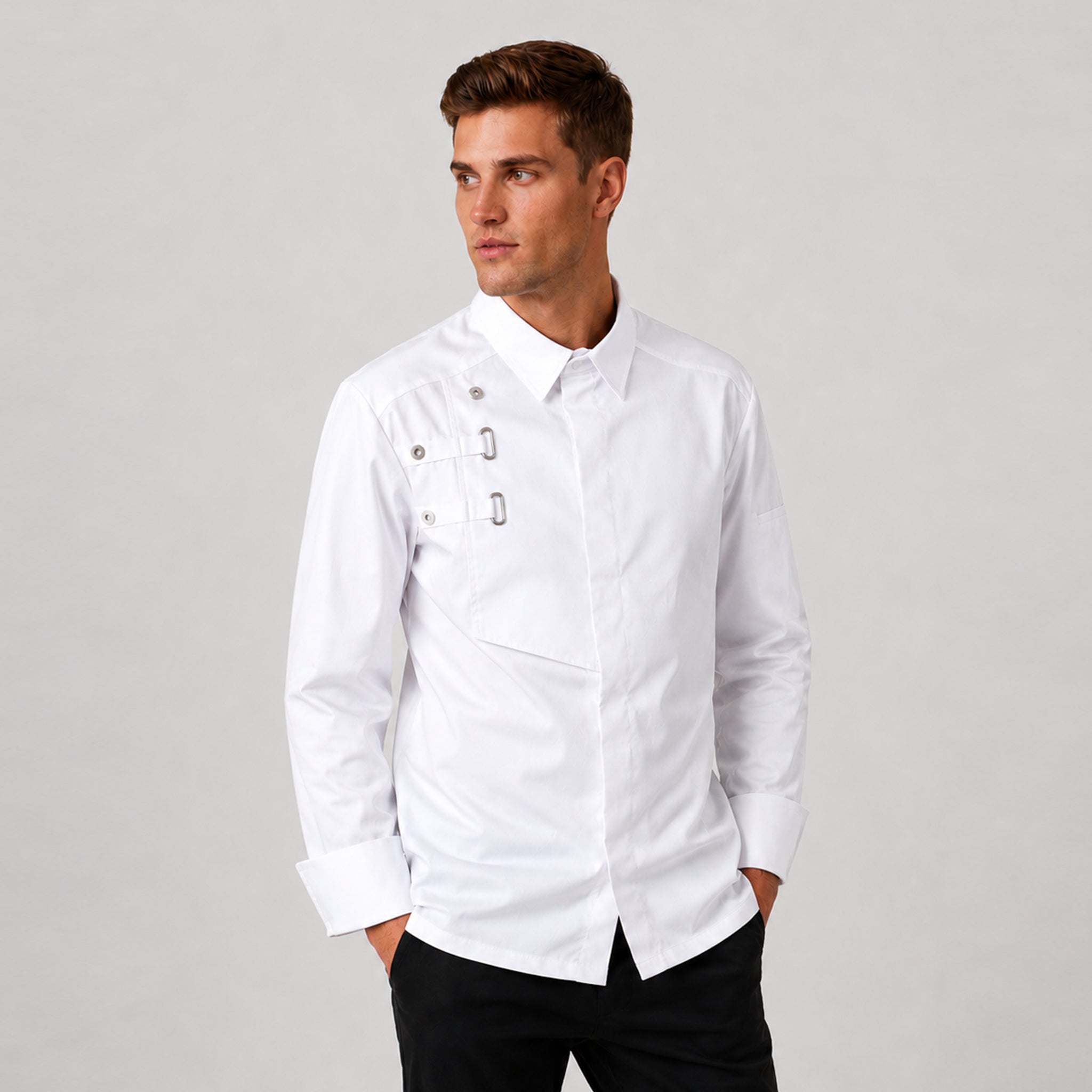Gary's Vulcano Veste cuisine unisexe blanche T400 Coolmax