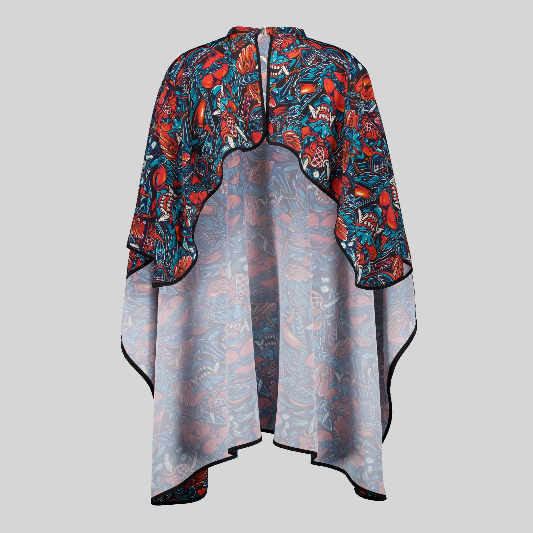 GARY'S Add-Ons Printed cape coiffure Infierno 148 cm