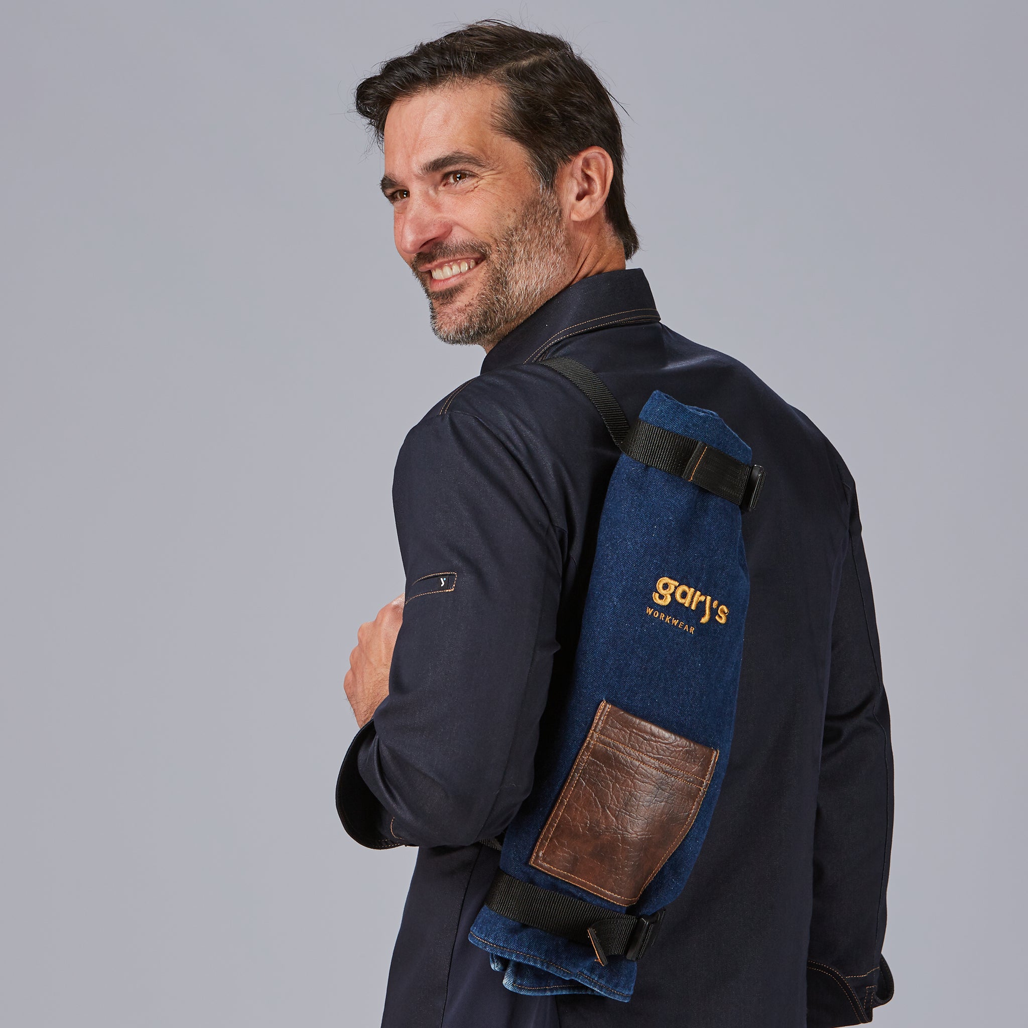 Gary's Knife trousse couteaux denim marine UD