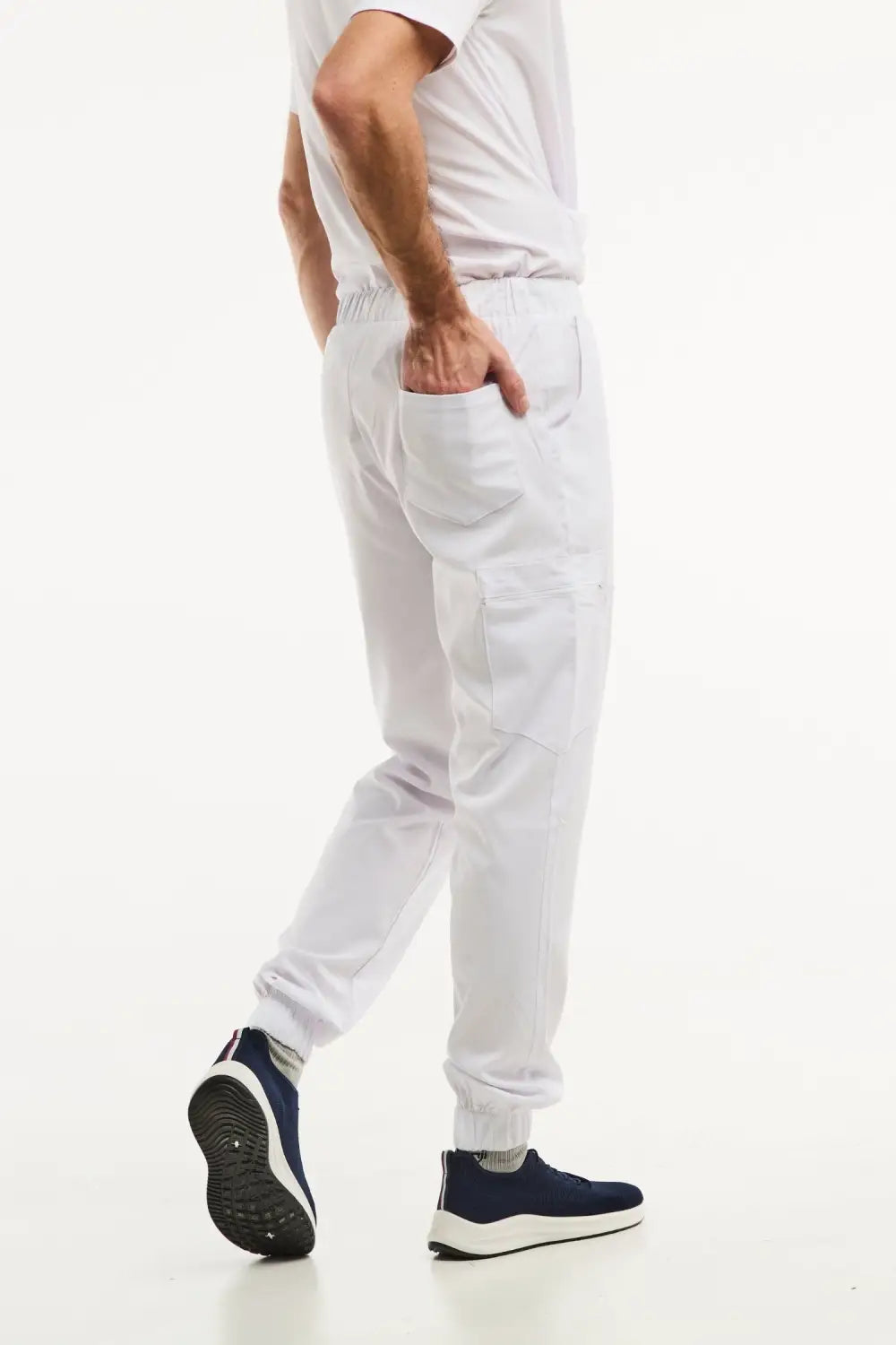 Aelin LUCA pantalon médical homme blanc 3 poches
