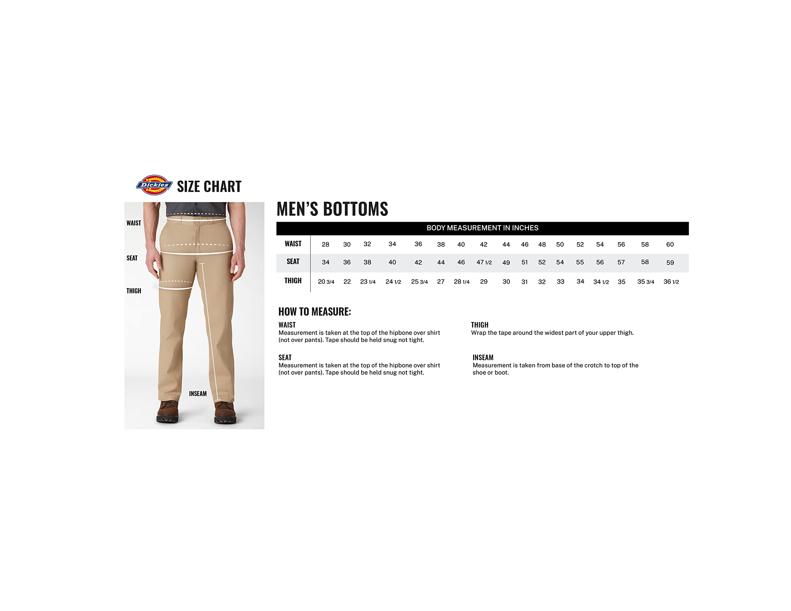 Dickies Pantalon Cargo WP594BK Travail Homme Noir