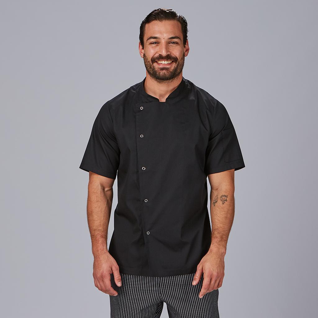 GARY'S Luque veste cuisine unisexe col mao blanche manches courtes
