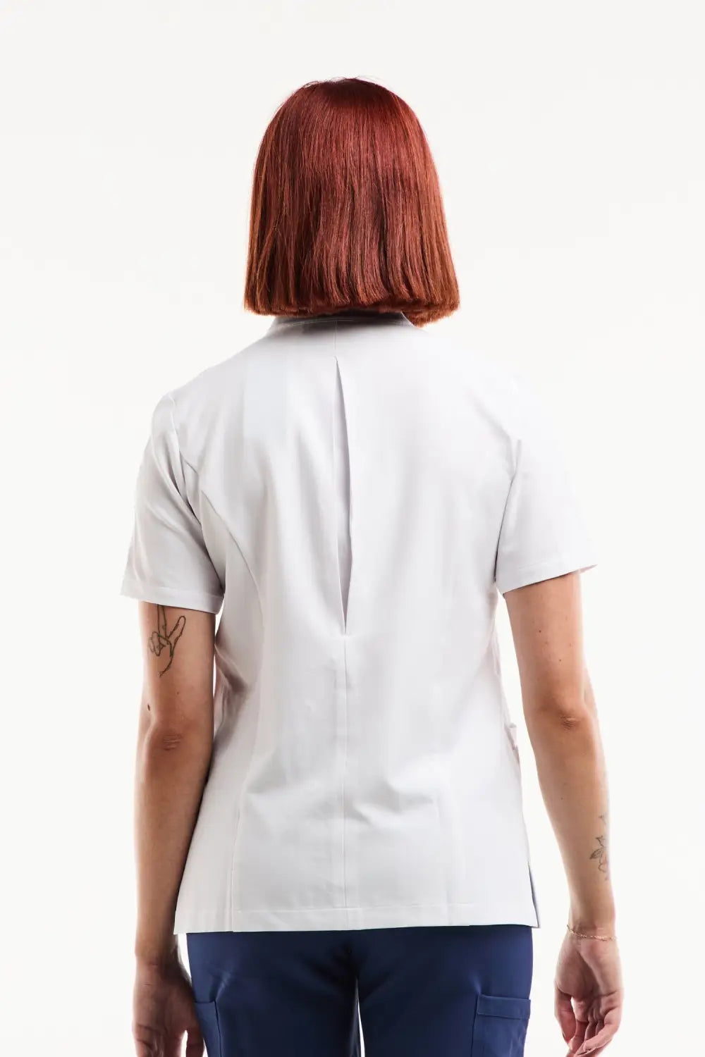 Aelin Aurelia Blouse Médicale Femme Blanche Stretch
