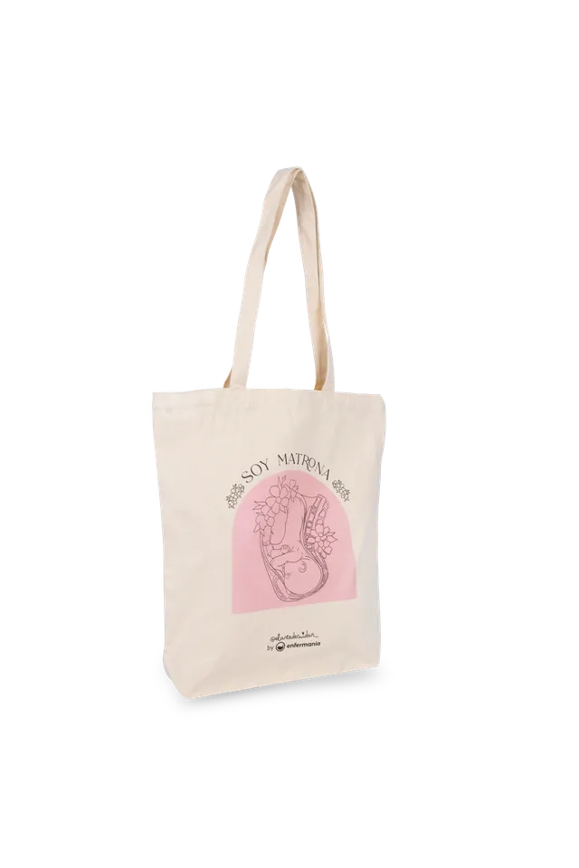 Enfermania Soy Matrona tote bag sage-femme coton bio 37x42