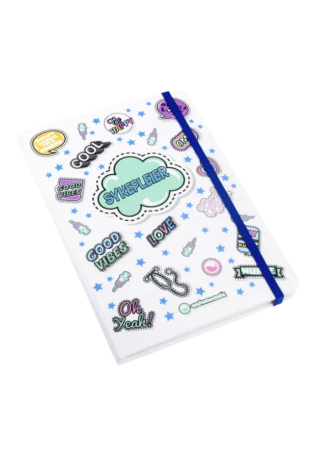 Enfermania Stickers carnet A5 bleu personnalisable