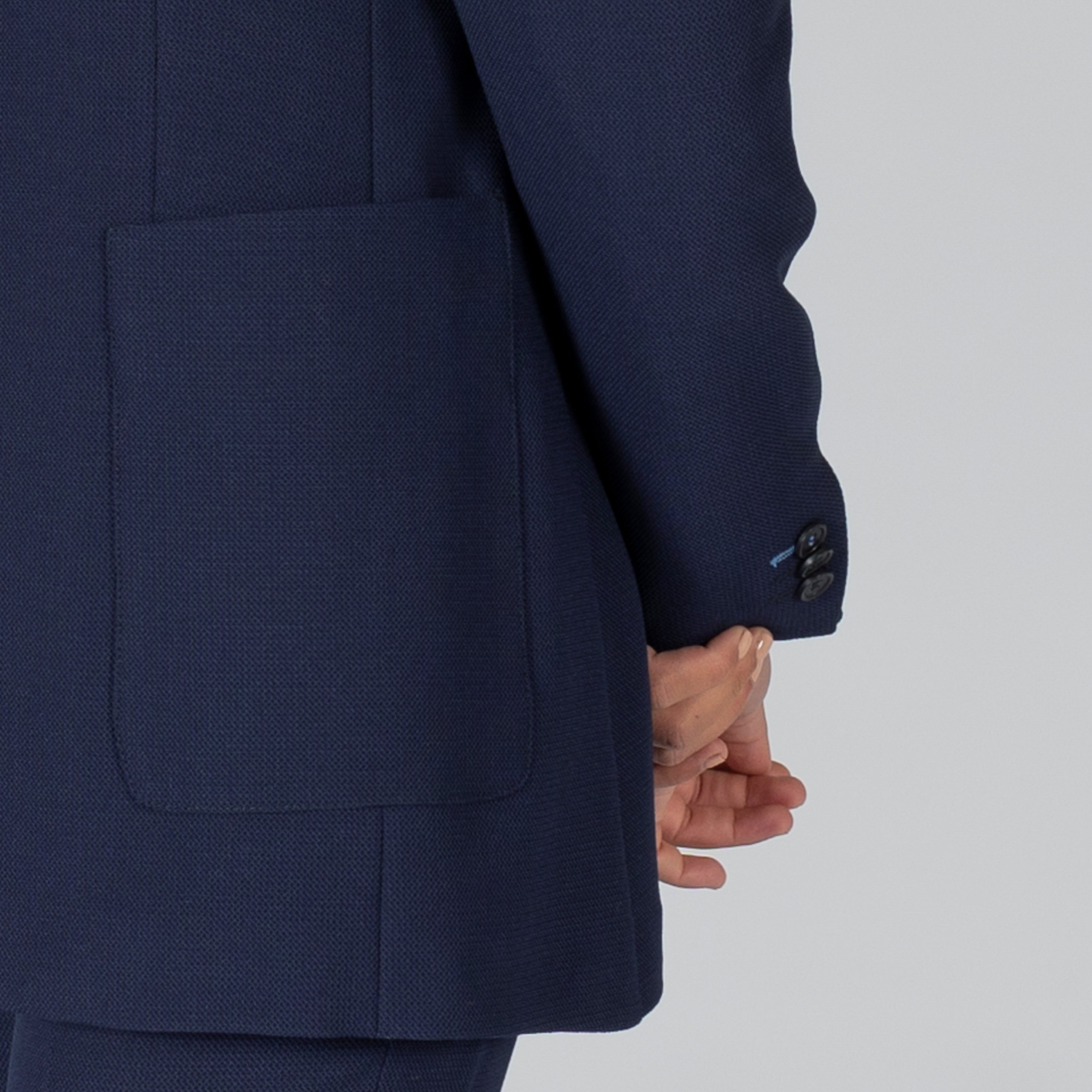 GARY'S Welfare Blazer veste tailleur femme marine laine stretch