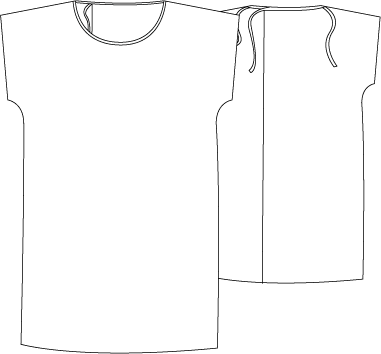 GARY'S Robes blouse patient unisexe bleu ciel TU