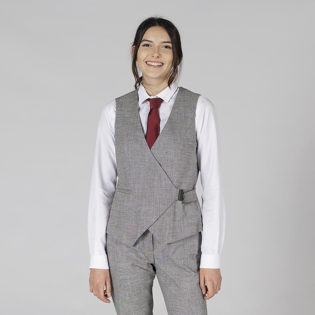 Gary's Cheviot Gilet de Travail Femme Gris Boucle
