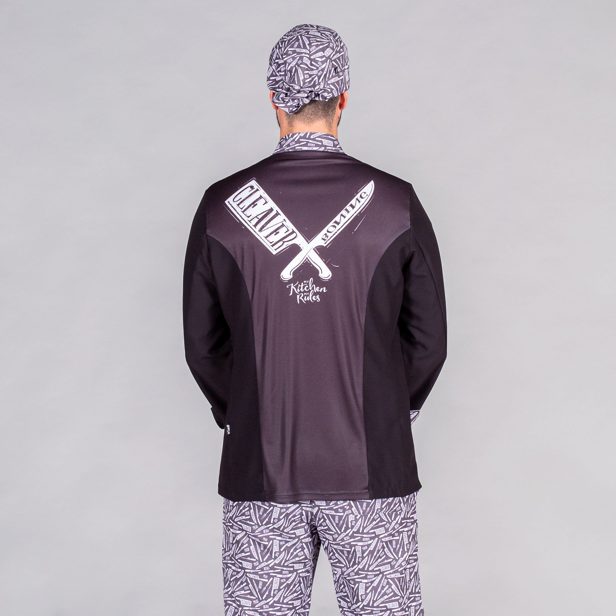 Gary's Chef Jackets Cleaver veste cuisine unisexe noir XS