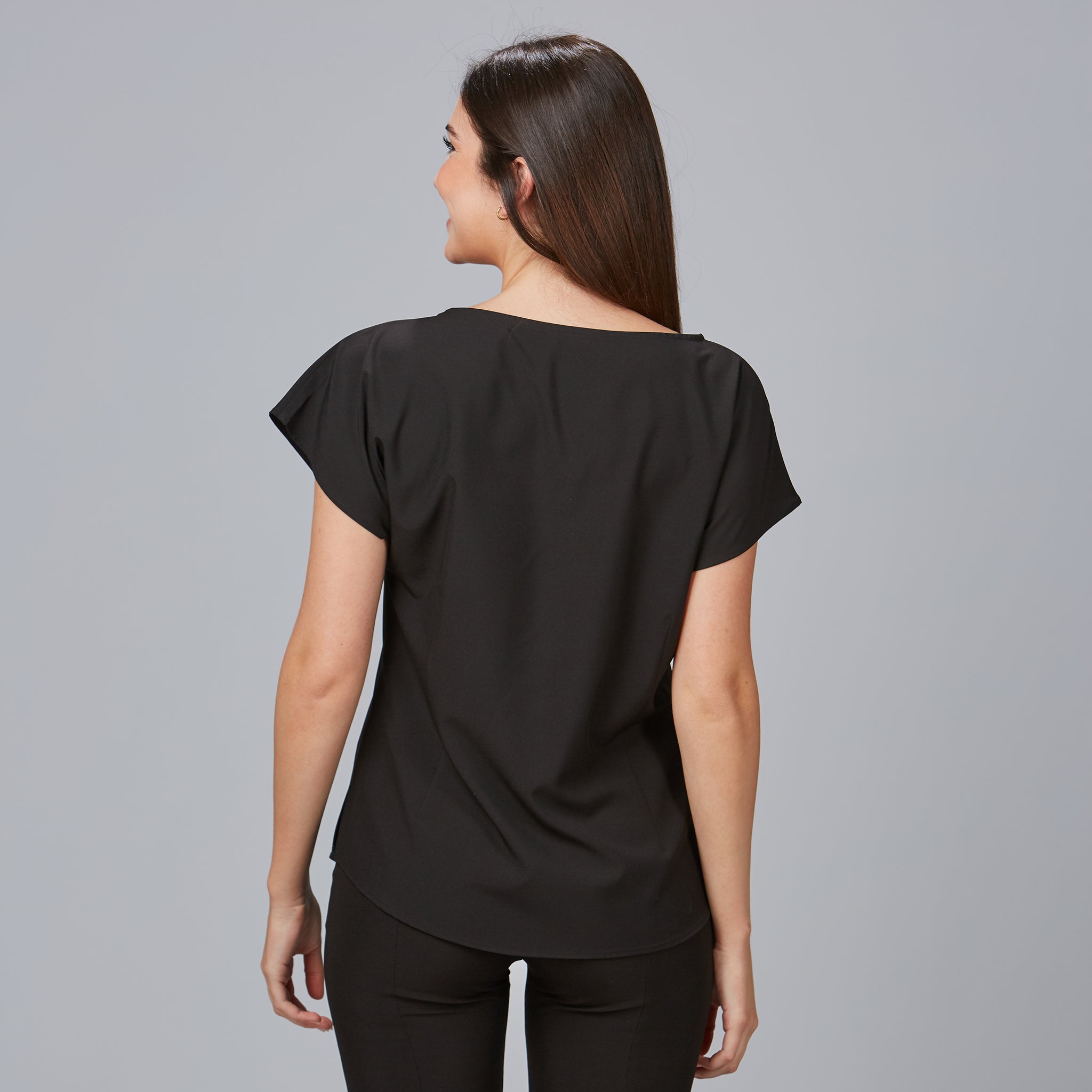 Gary's Pensamiento blouse femme noire microfibre