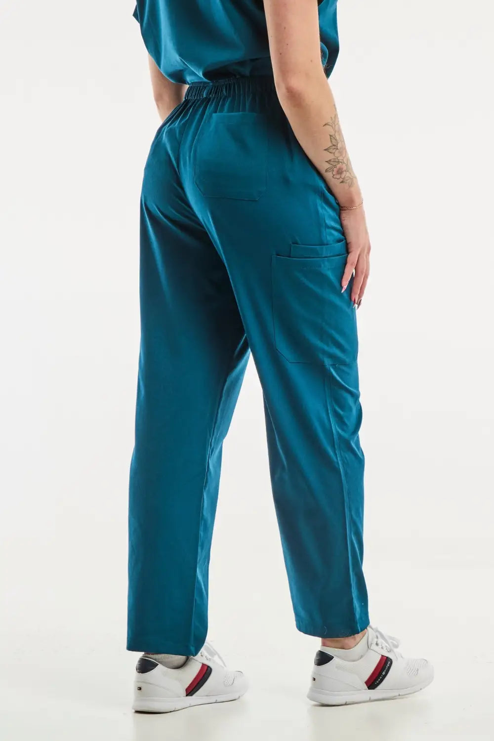 Aelin Emma Vert Turquoise pantalon médical femme poches