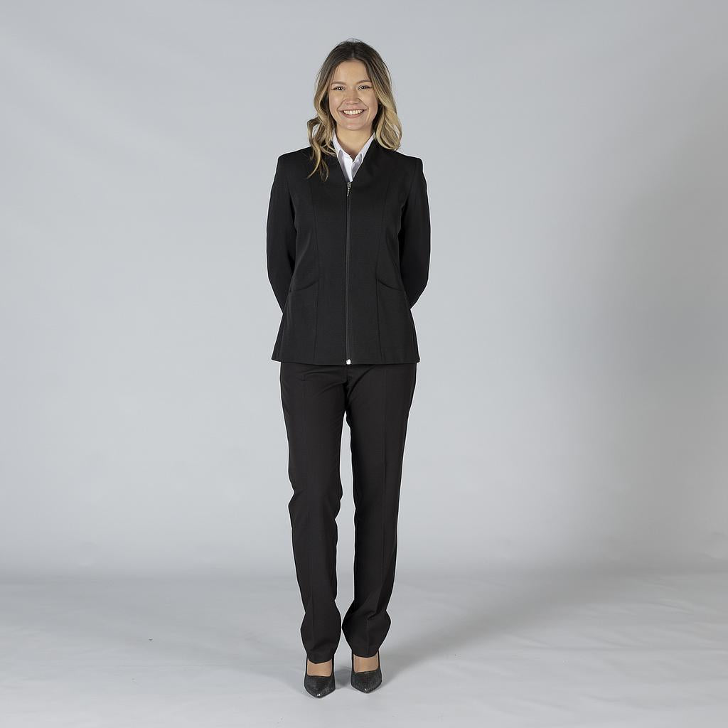 Gary's Trivial blazer femme noir zip col cheminée