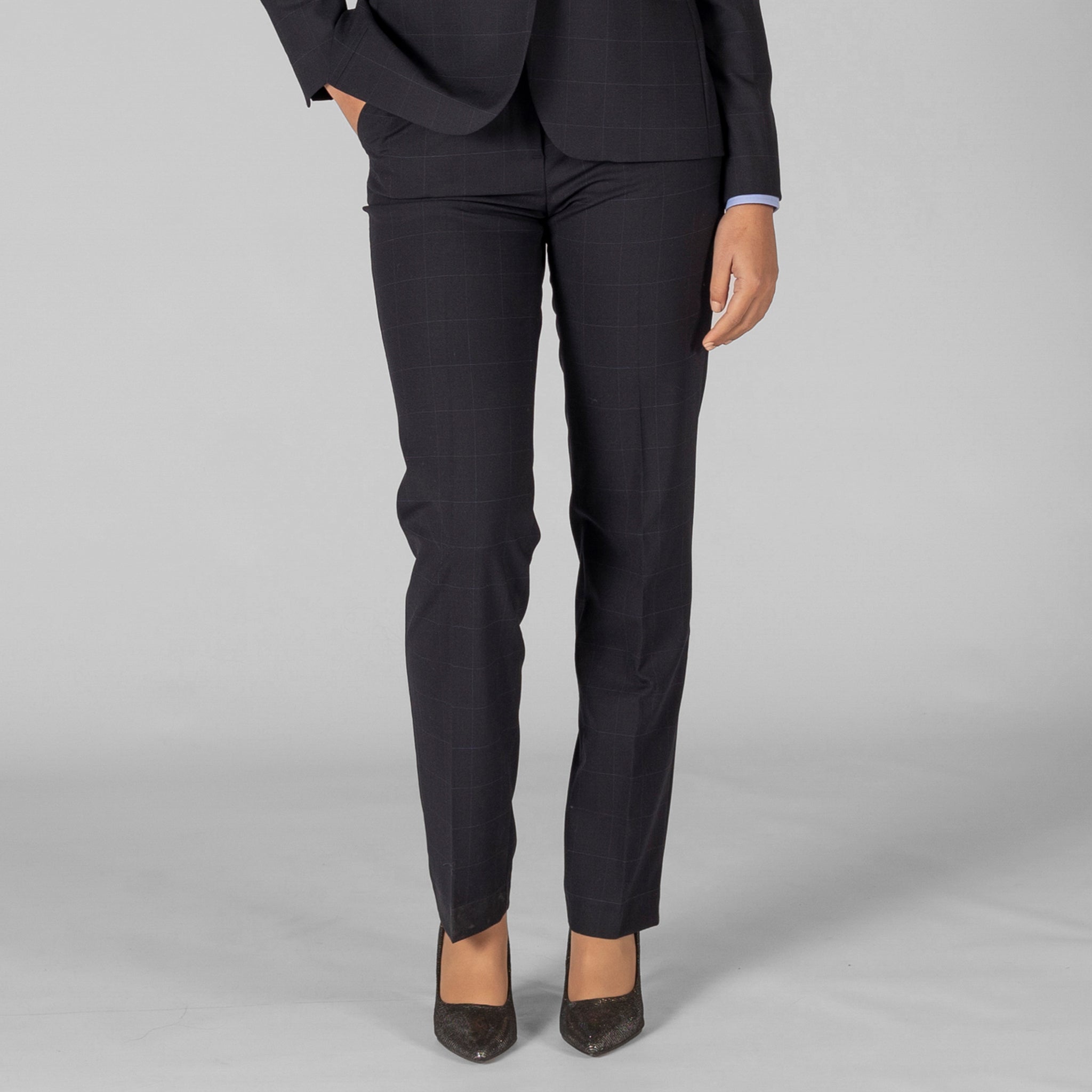 GARY'S Trip pantalon tailleur marine 44 sans pinces