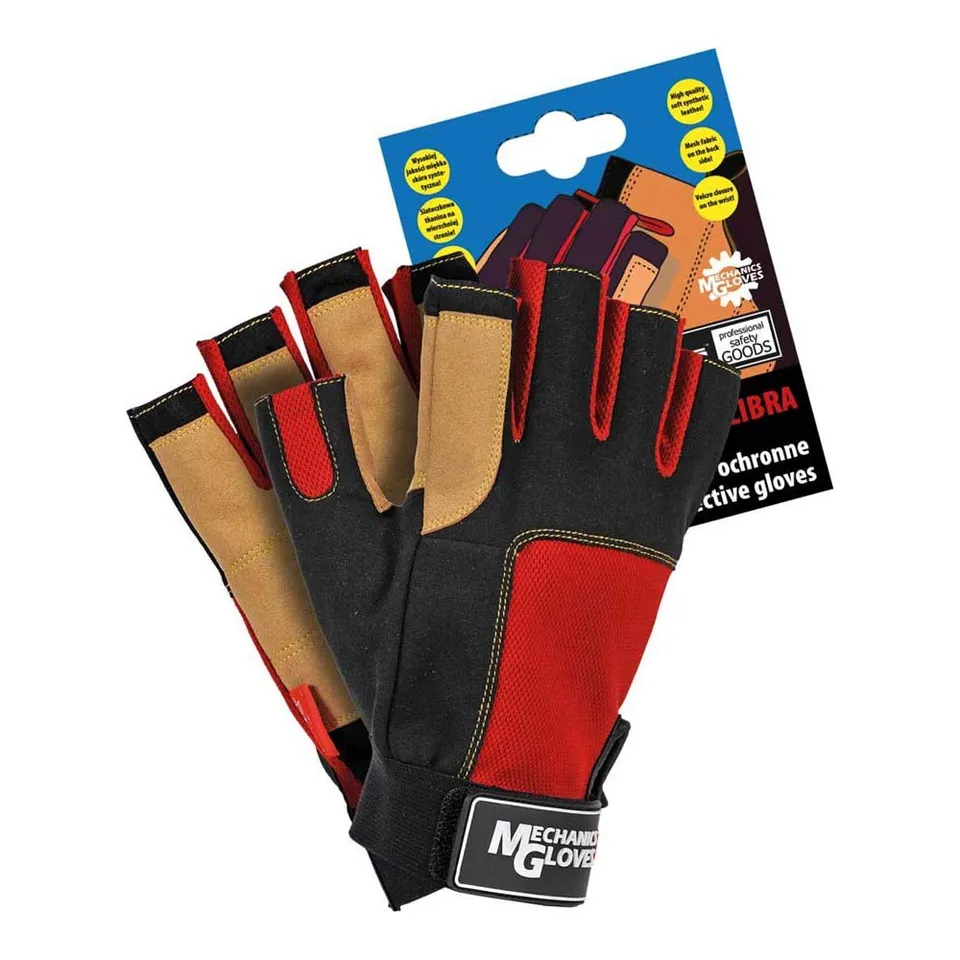 Reis RMC-Libra XL gants travail synthétique noir rouge lot 12