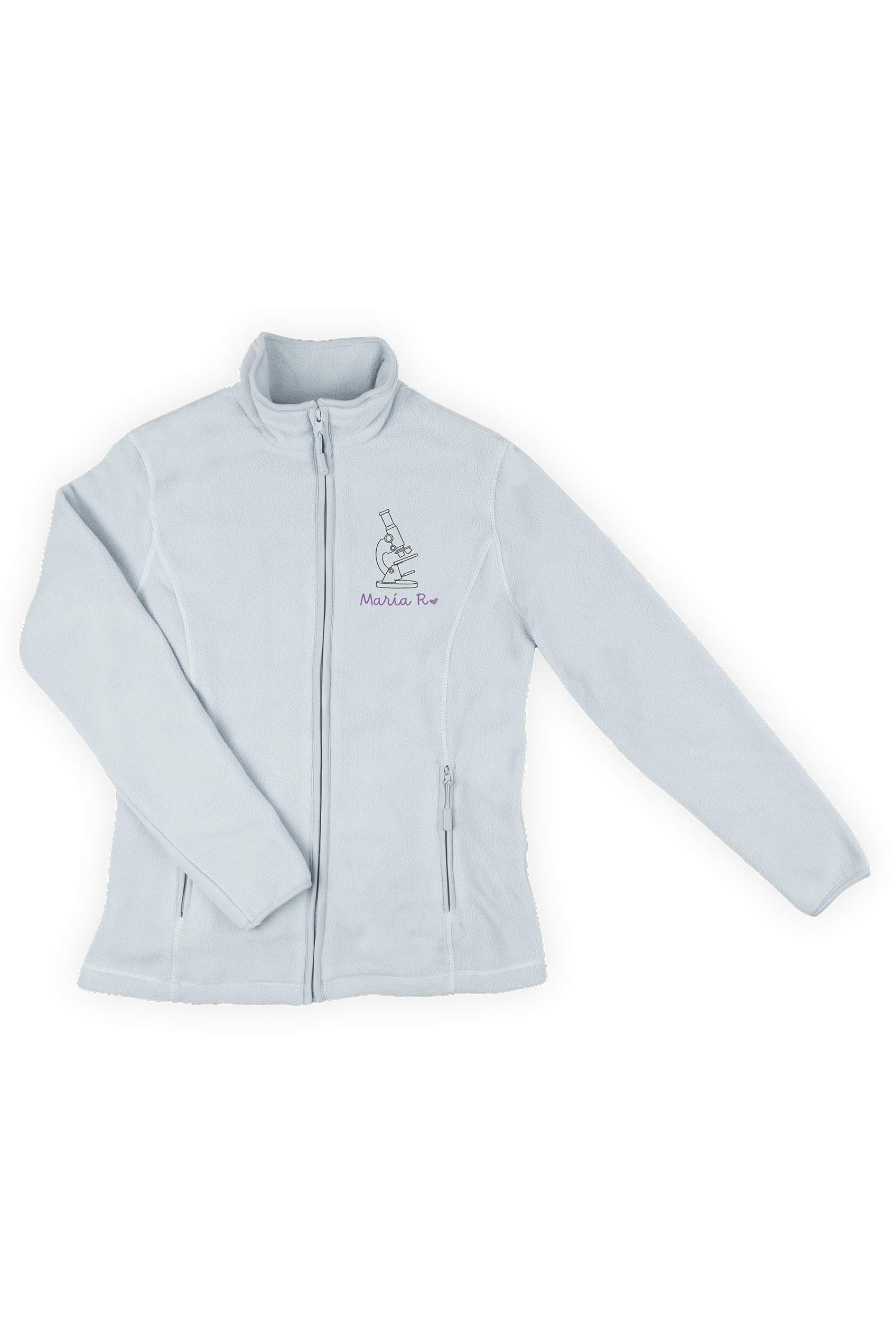 Enfermania Ropa polaire femme bleu glace pharmacien brodé