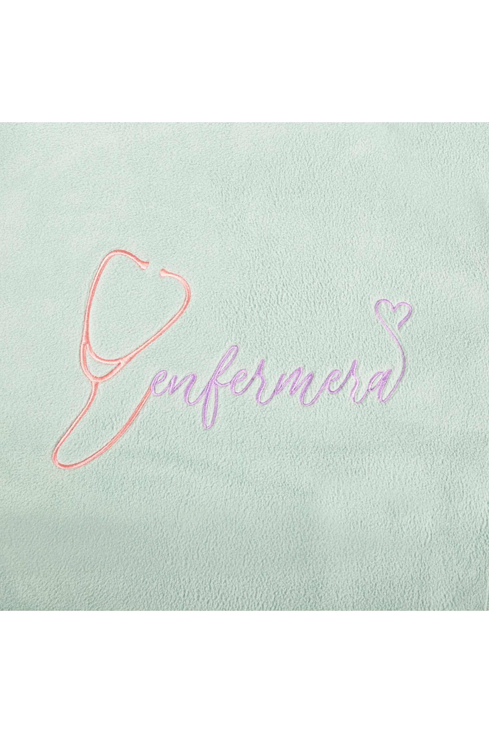 Enfermania Ropa polaire médical femme vert sweet brodé