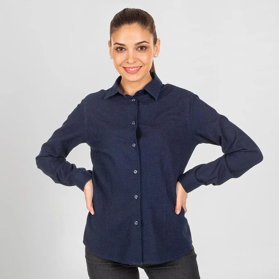 GARY'S Fosca chemise femme indigo puntos M coton