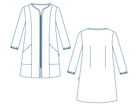 Gary's Robes blouse médicale femme zip bambula fuchsia