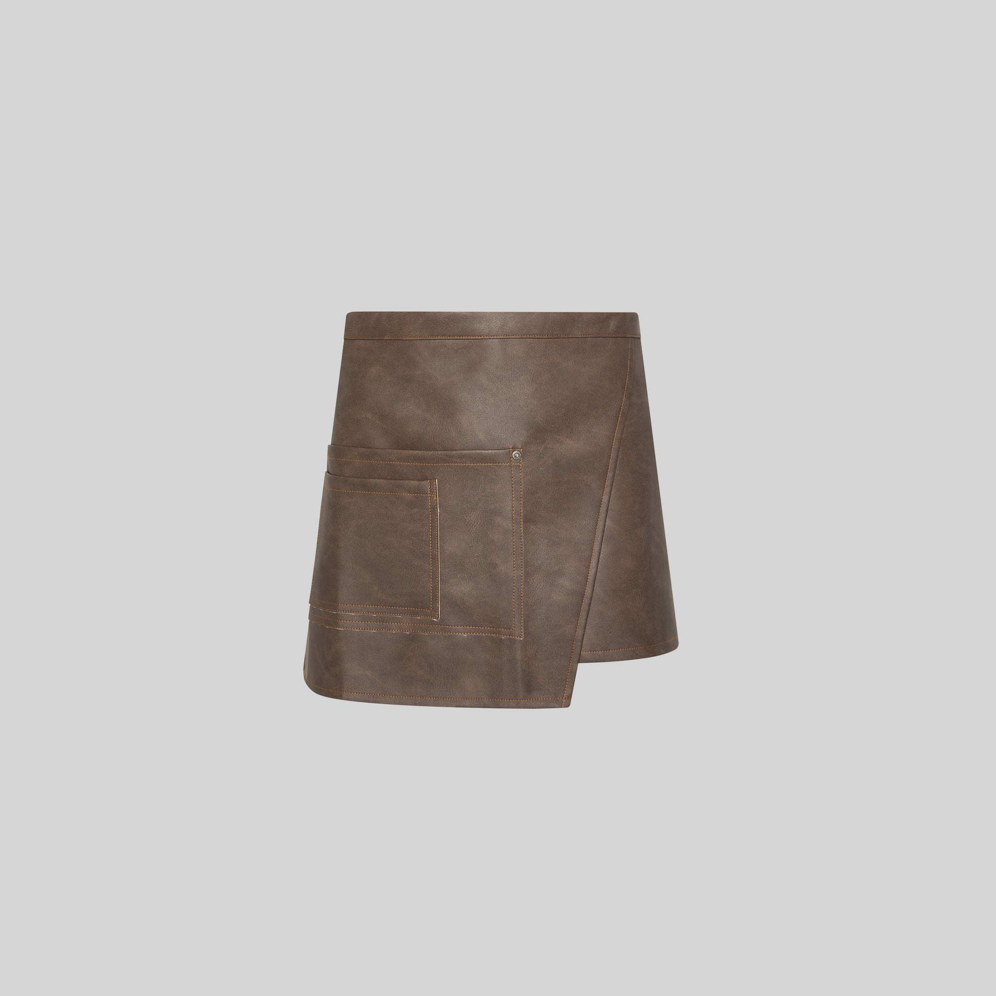 Gary's Namib demi-tablier simili cuir marron 38x65 cm