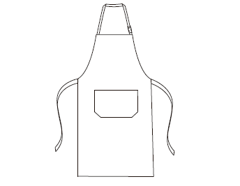 GARY'S Agatha tablier cuisine Noël rouge 80x68 cm