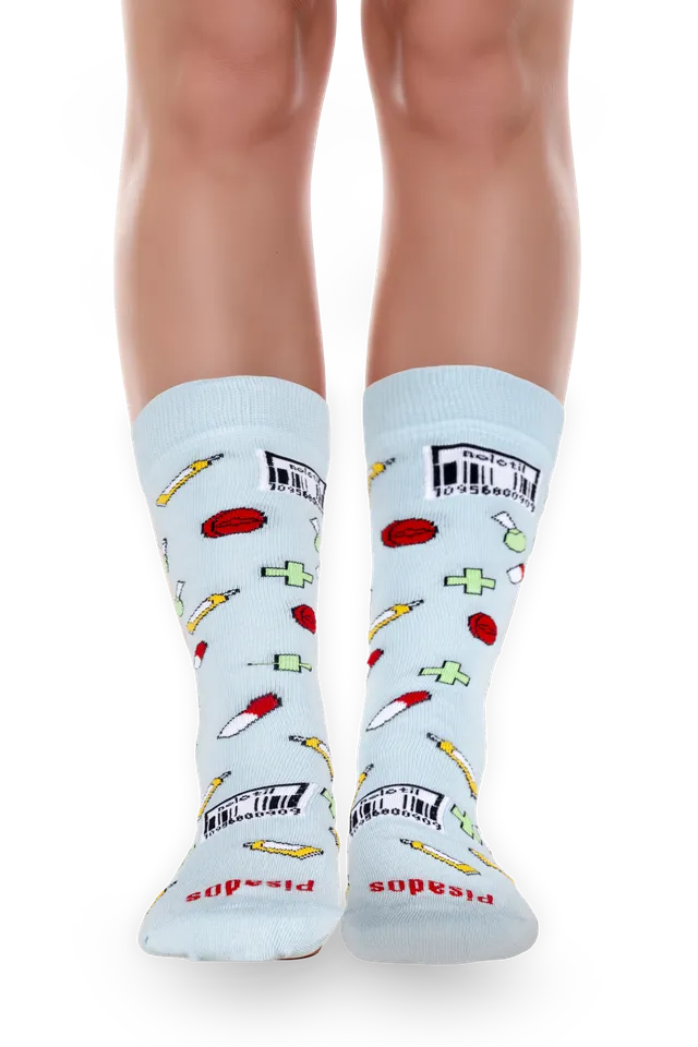 Enfermania Ropa chaussettes pharmacie imprimées 36-40