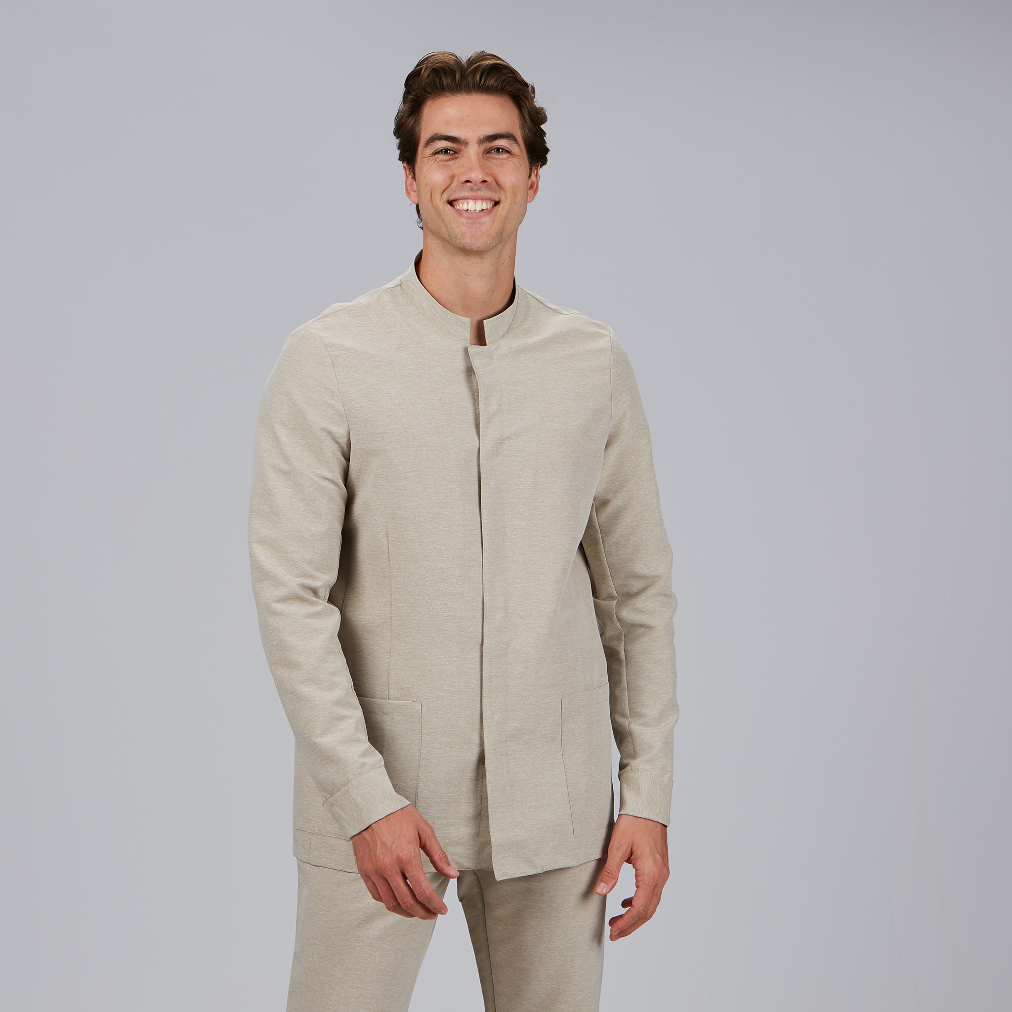 Gary's Eric Jasper blouse médicale homme manches longues sable