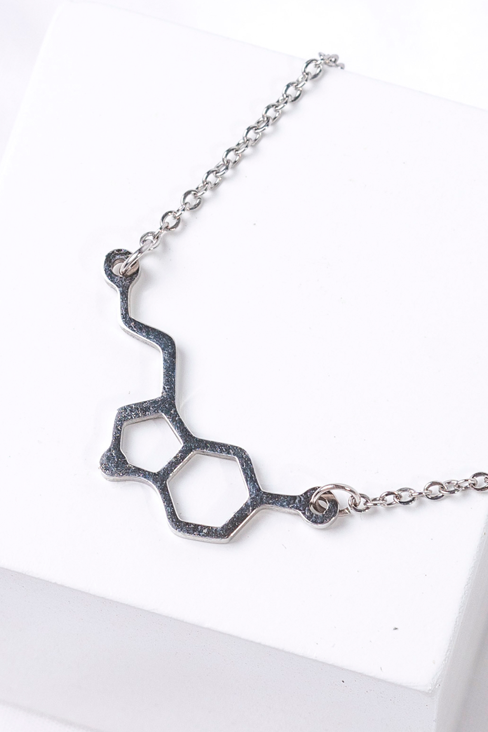 Enfermania collier sérotonine acier argenté 40 cm