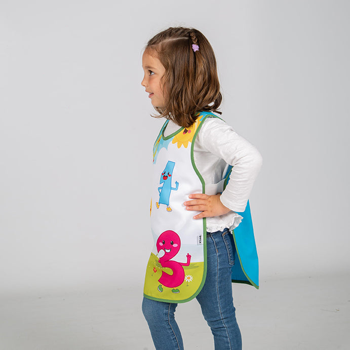 Gary's Children tablier école chiffres turquoise taille 0