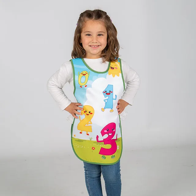 Gary's Children tablier école chiffres turquoise taille 0