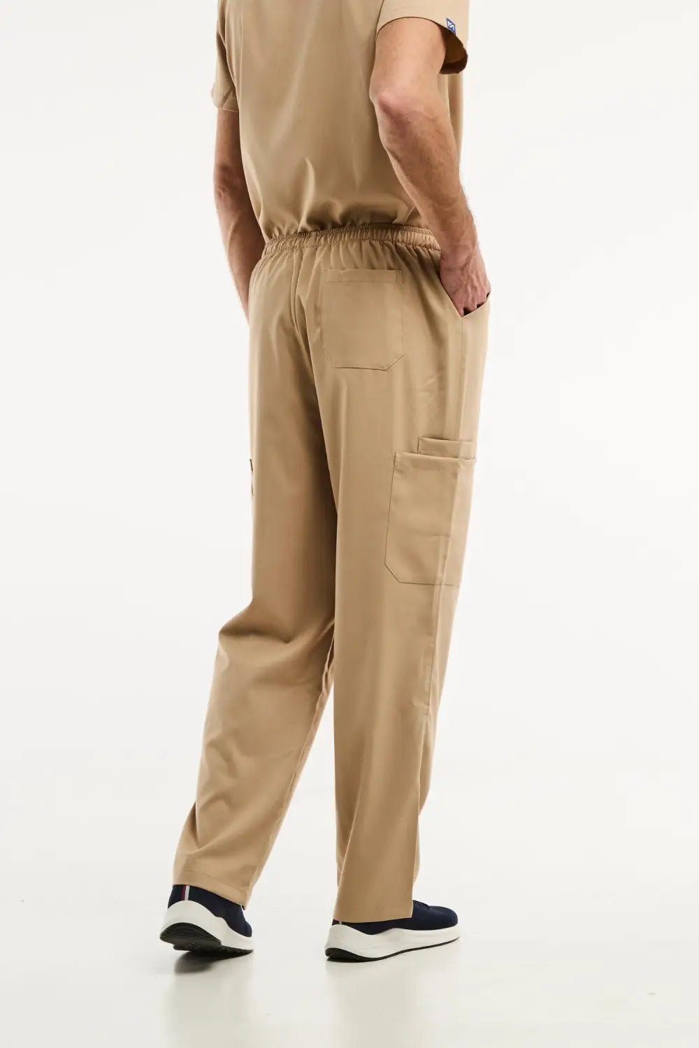 Aelin LUCA Pantalon médical homme beige clair poches