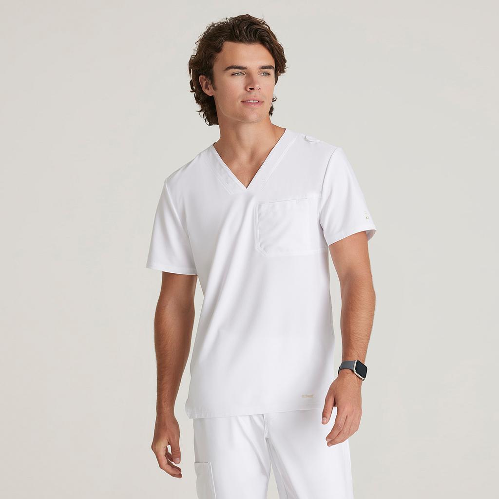 GARY'S Journey Top Barco blouse médicale noire poche poitrine