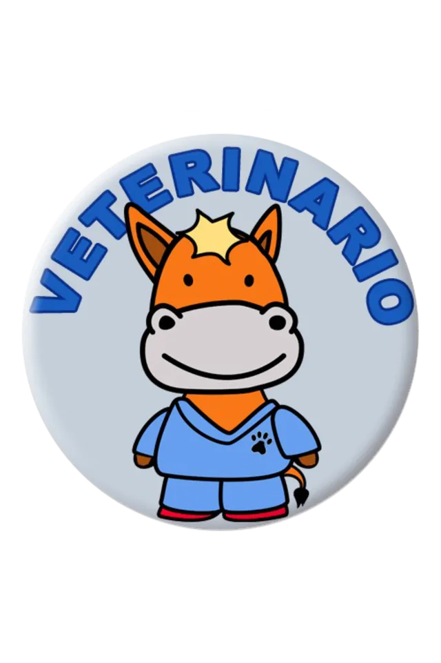 Enfermania Regalos Veterinario badge rond 38 mm