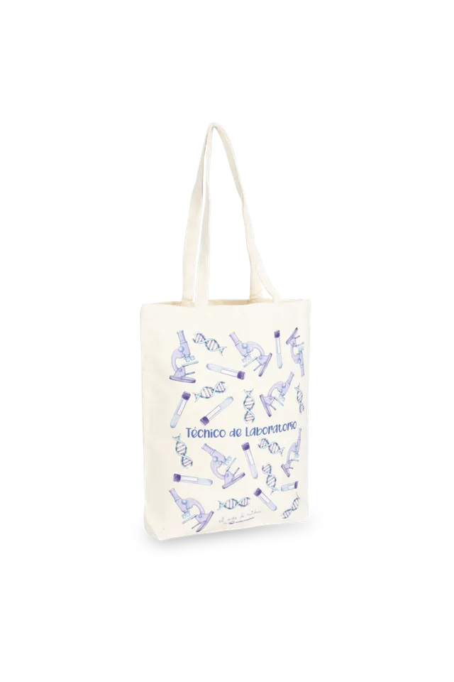 Enfermania tote bag coton naturel technicien laboratoire